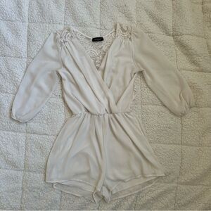 ECLIPSE White Romper - Long Sleeve